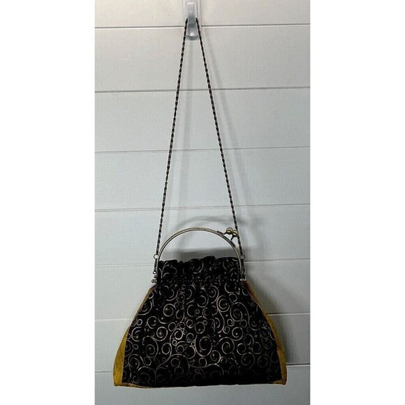 Handmade Celestial Handbag/Kiss Closure/Removable Strap Black/Gold Fairy Grunge - Picture 2 of 13